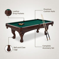 8.3 Ft. Pool Table with Billiard Ball and Cue Stick Set — Lifestyle