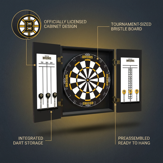 Boston Bruins Fan'S Choice Dart Board Set — Lifestyle